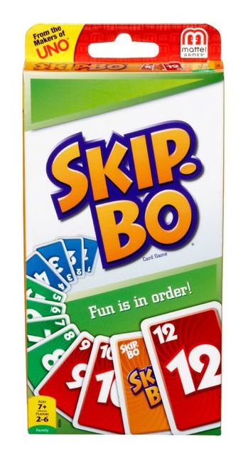 golf card game with skip bo cards